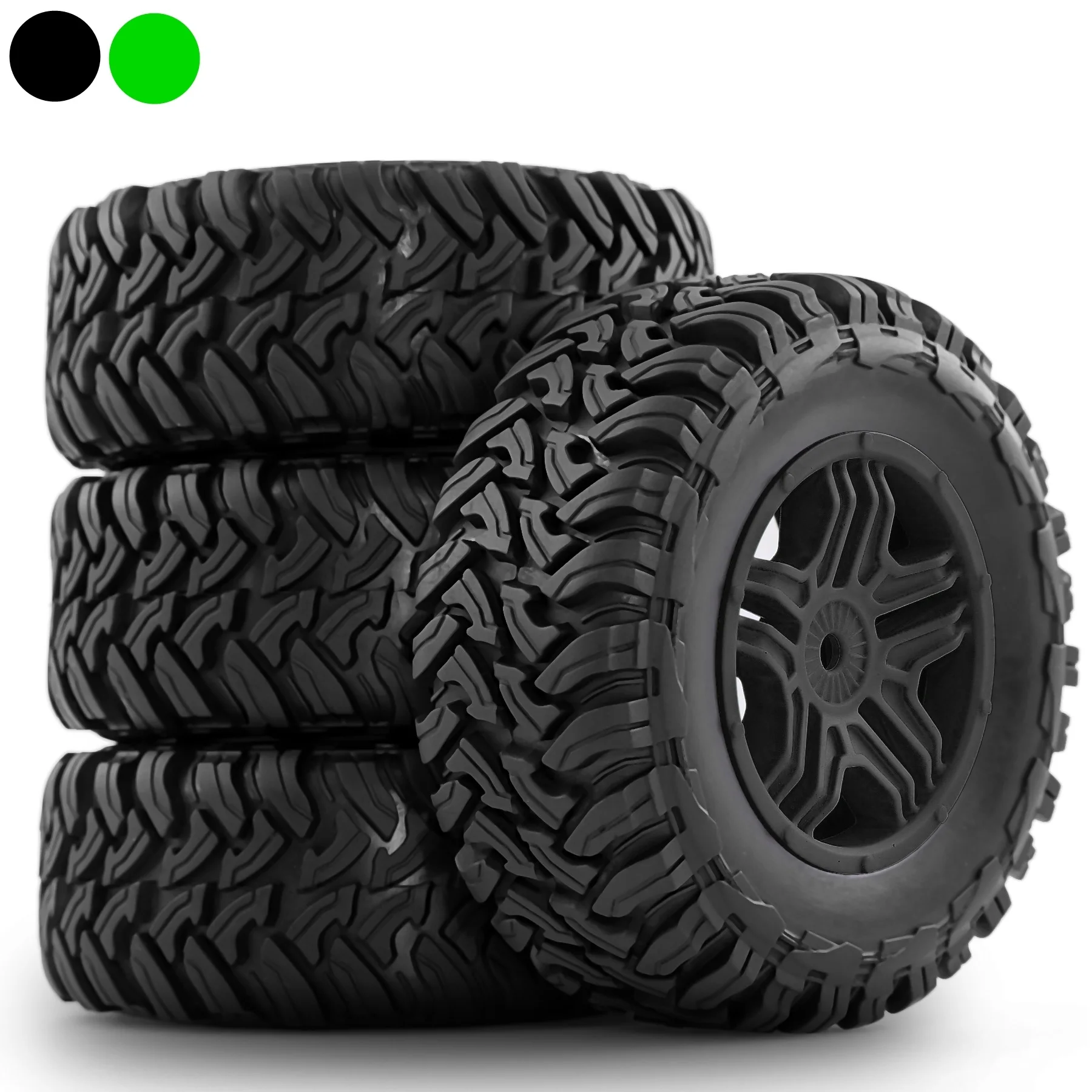 4 шт. 110 мм 1/10 Short Course Truck Tire Wheel Tire 12 мм Hex для Traxxas Slash Arrma Senton HuanQi 727 Vkar 10sc HPI HSP RC Car