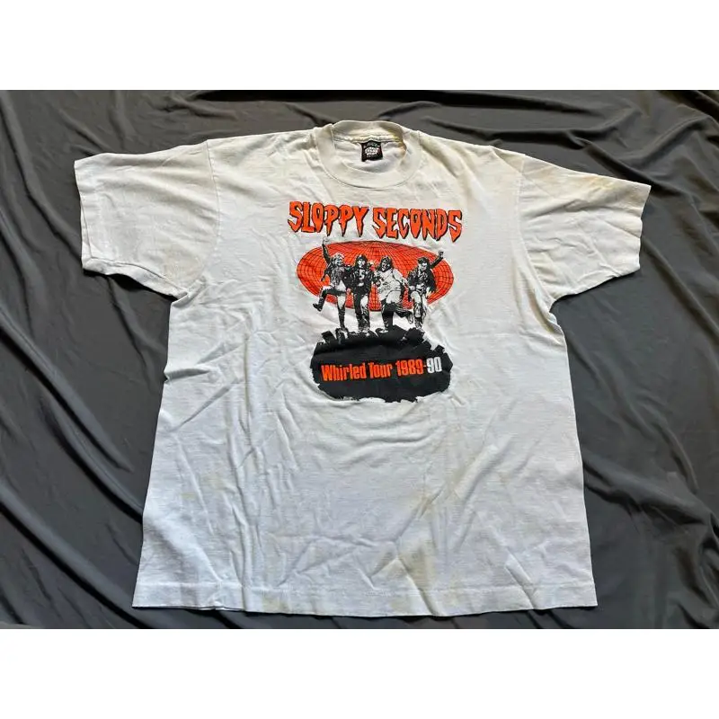 Футболка тура Vtg Sloppy Seconds 1989 года в стиле поп-панк g-whiz Screeching Weasel Queers