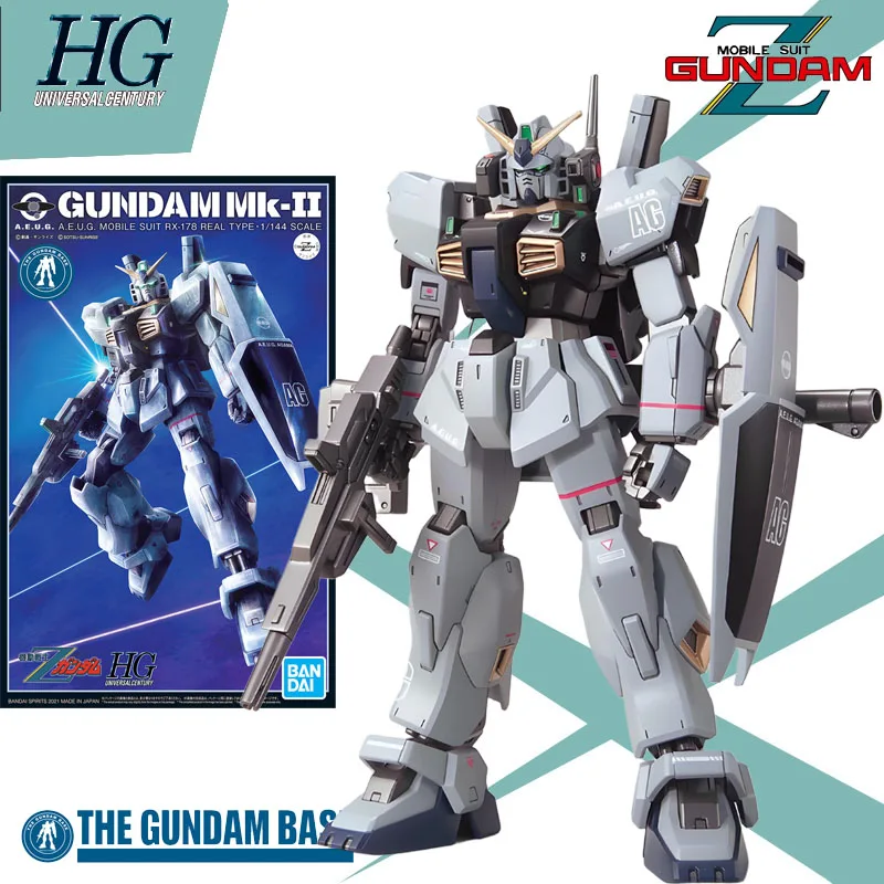 Bandai Original MODEL KIT GUNDAM HG 1/144 A.E.U.G. МОБИЛЬНЫЙ КОСТЮМ RX-178 РЕАЛЬНОГО ТИПА GUNDA MK-2 Аниме Фигурка Сборная Модель