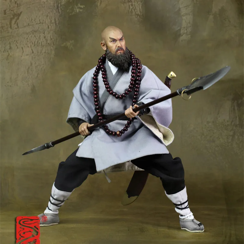 Китайский водный мажон lu zhishen Шаолинь Монах, карнавальный костюм для мужчин, фестиваль, карнавальная вечеринка