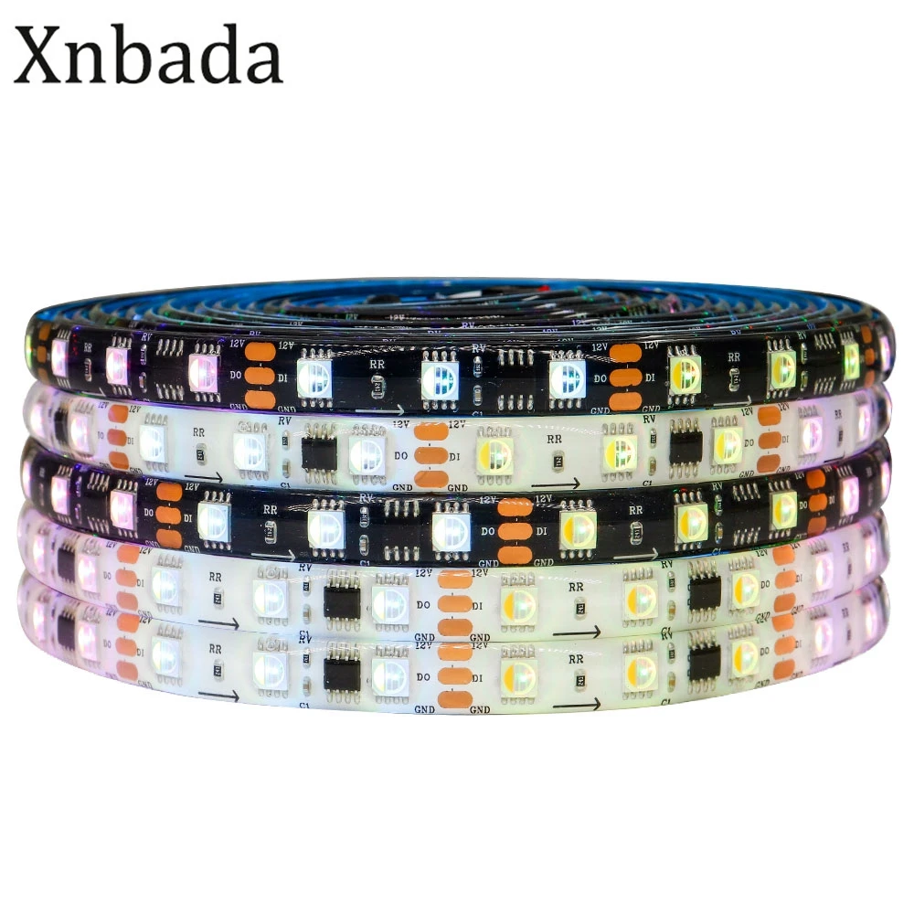 Светодиодная лента WS2814, Светодиодная лента 4 в 1, аналог SK6812/WS2811 60 пикселей/м, Адресуемая RGBW/RGBNW/RGBWW 5050, светодиодные лампы IP30 65 67 DC12V/24V