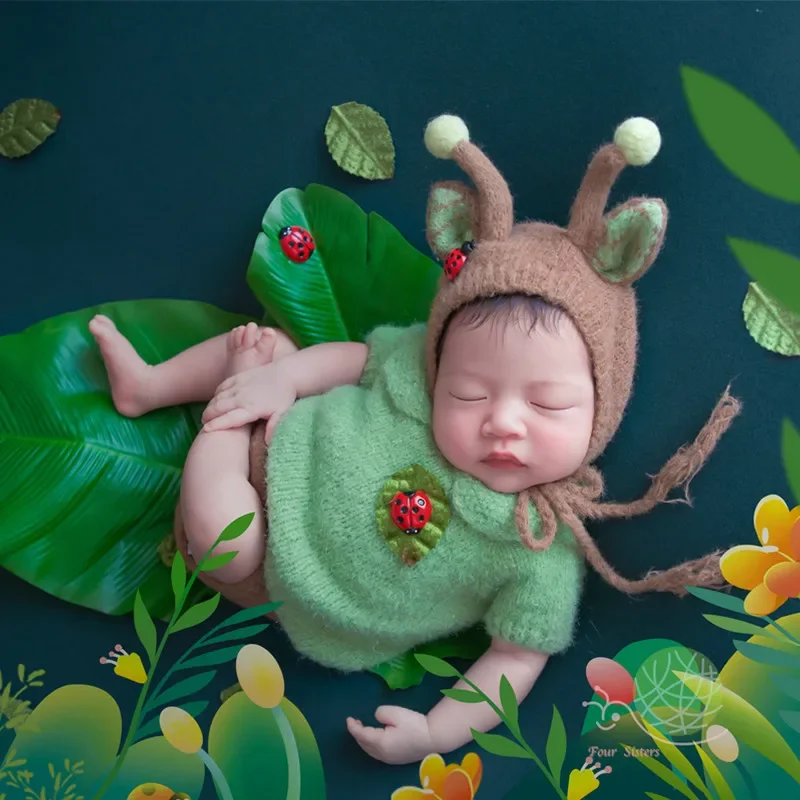Тематическая одежда для фотосъемки новорожденных, студийный реквизит, милая детская фотография, мультяшная шляпа, одежда для детских послеродовых фотографий CL (походження)