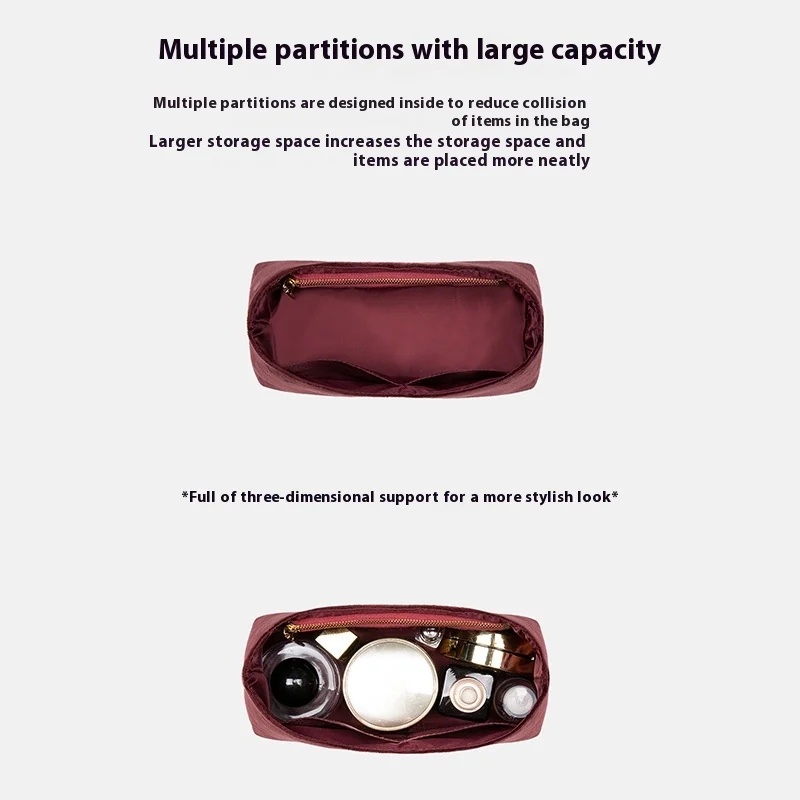 Фото Органайзер-вставка для сумки Dupont для LV Carryall BB, женский черный/белый органайзер для сумки, аксессуары для сумки-тоут и кошелька №5
