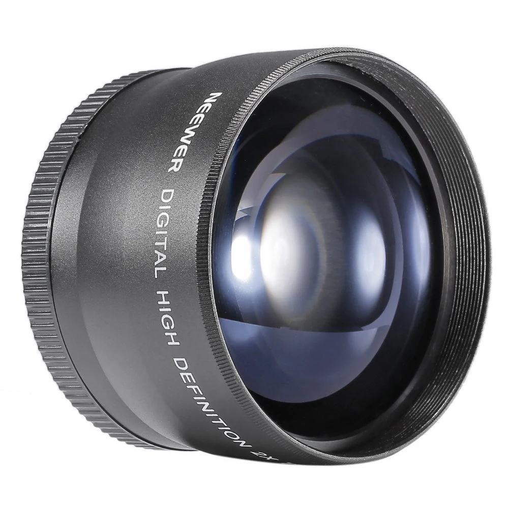 Телеобъектив 58 мм 2X преобразователь телеобъектива для Canon Nikon Sony Pentax 18-55 мм