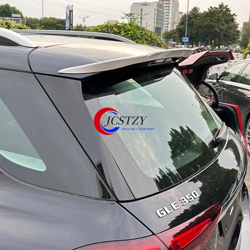 Фото Спойлер на крышу для Mercedes W167 GLE класса ML-класса 2019 2020, ABS глянцевый черный задний спойлер на крыло, автомобильный Стайлинг №4