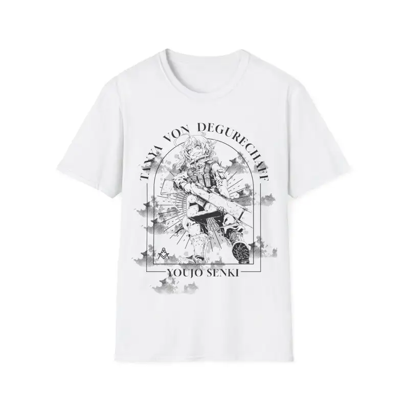 Аниме футболка Tanya von Degurechaff, Camisa anime girl, Camisa Waifu anime, аниме-подарок, camisetas de anime, Camisa Harajuku, Esté