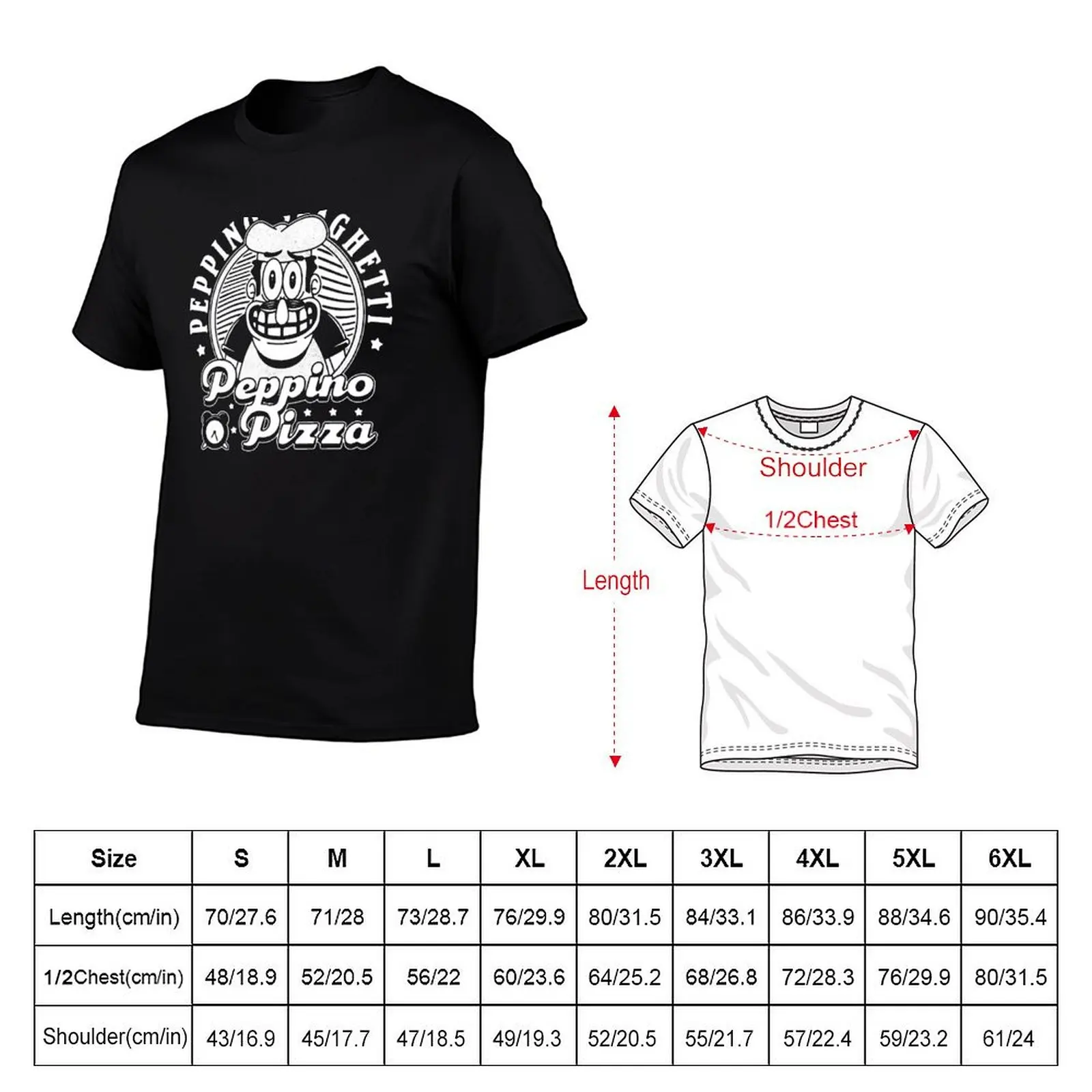 Футболка Peppino Pizza Crest, мужская футболка, винтажная одежда, тяжелые футболки для мужчин (art.: 3920c9655f20b) - 3920c9655f20b
