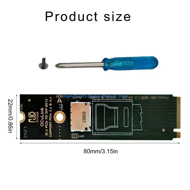 U2JE M.2 PCIE NVME в SFF 8612 Адаптерная адаптерная адаптерная карта SFF8611 SFF8612 Быстрая передача данных Увеличение решения (art.: 3920d179676fd) - 3920d179676fd