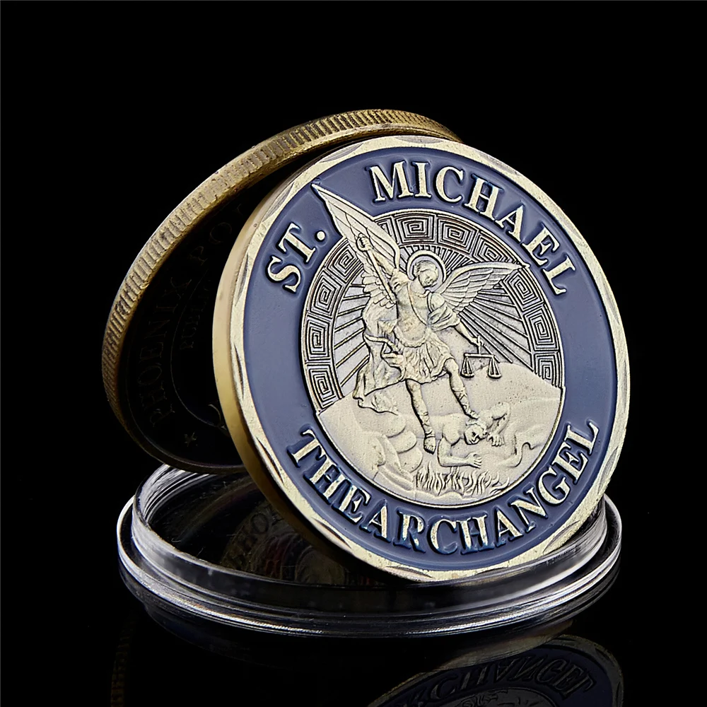 Фото St Michael Archangel наш опавший покровитель, чистый вызов, коллекционные монеты №2