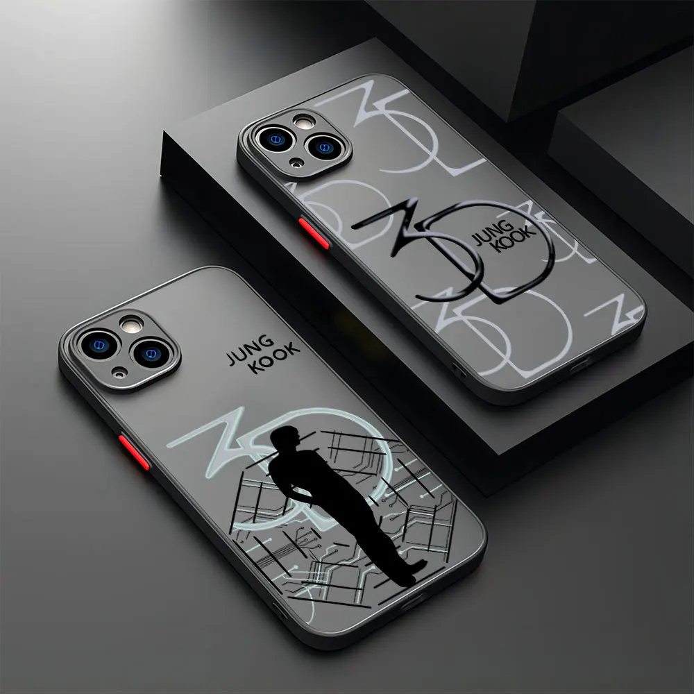 Чехол для телефона J-JUNGKOOK 3D JK для Xiaomi Redmi Note 13 12 11 10 10C 10X 9 9A 9T 9C 8 7 Pro Plus 5G, матовый прозрачный чехол