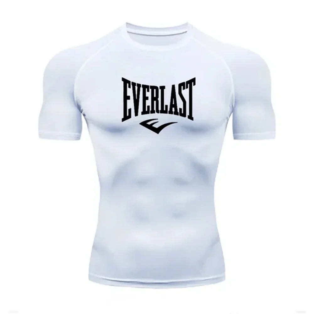 Мужская компрессионная футболка EVERLAST, с длинным рукавом, с защитой от солнца