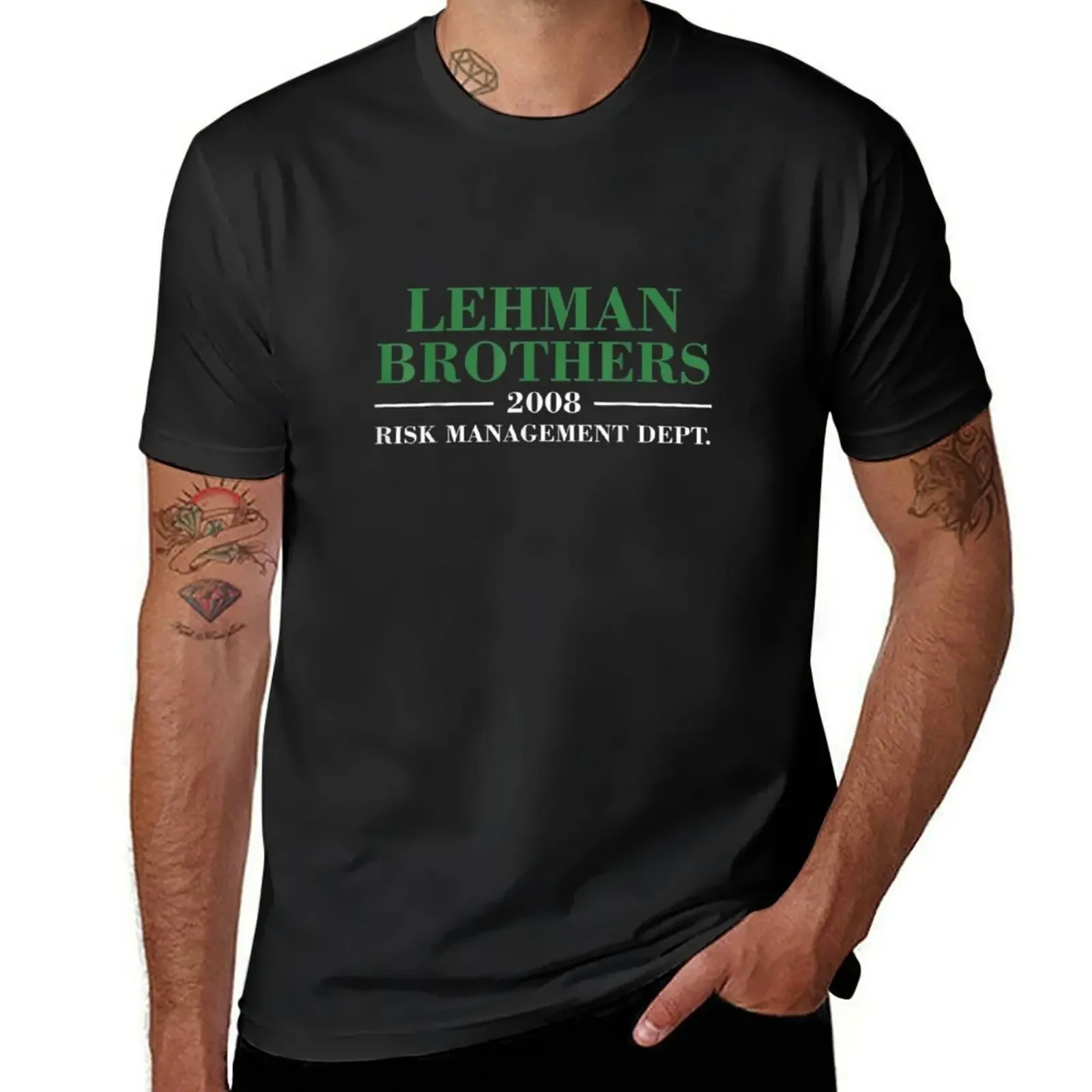 Футболка Lehman Brothers с управлением рисками, персонализированная футболка для мальчиков с животным принтом, великолепные дизайнерские рубашки, мужская одежда