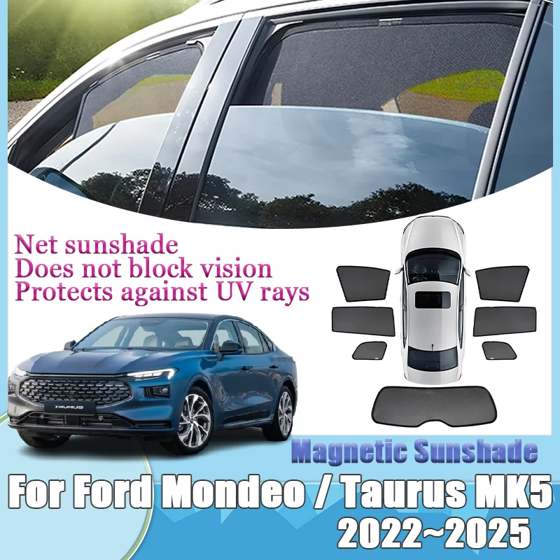 Для Ford Mondeo Taurus MK5 2022-2025 солнцезащитные козырьки с магнитной сеткой, козырек, занавеска на лобовое стекло, антисолнцезащитный козырек, инструменты, автомобильные аксессуары
