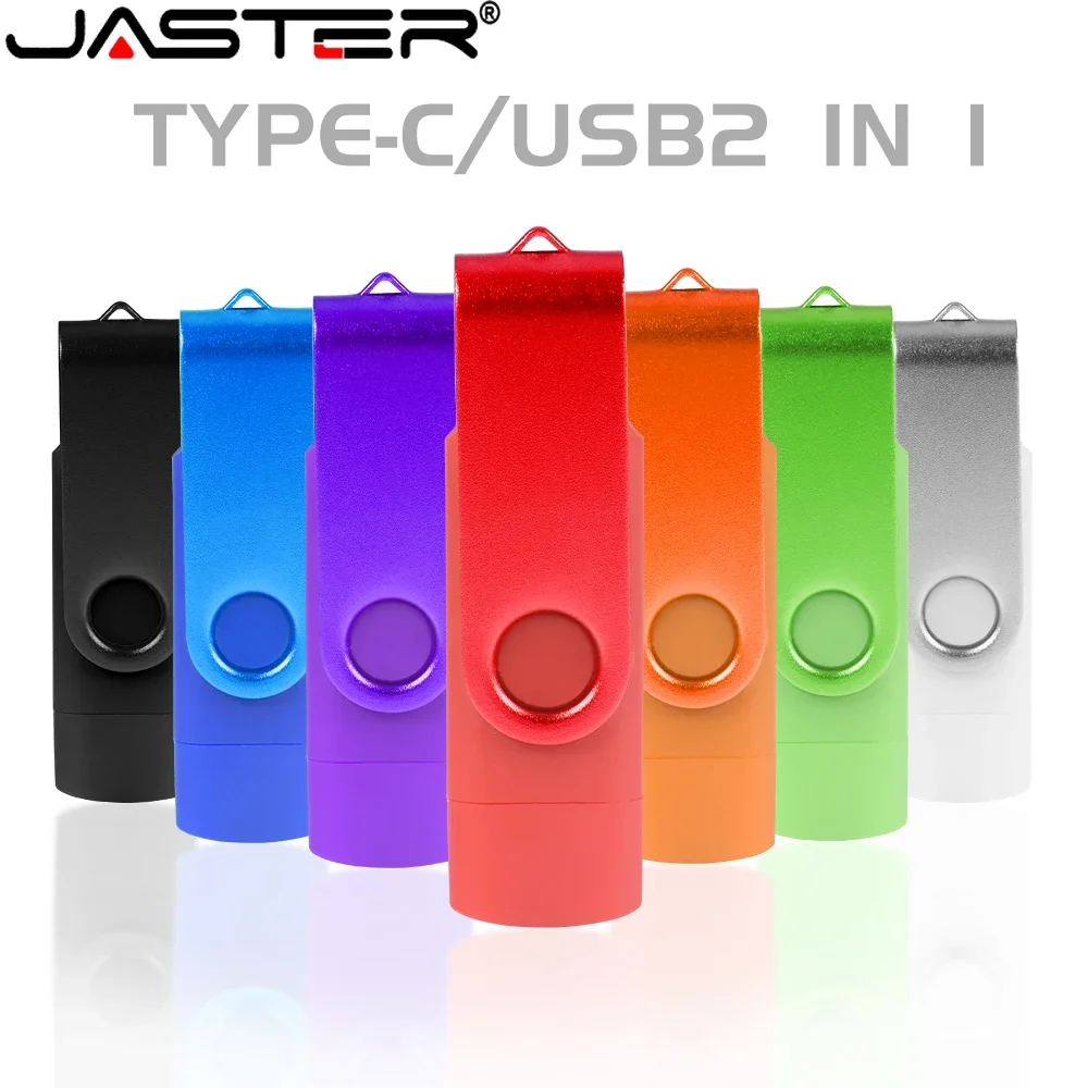 JASTER TYPE-C Фиолетовый USB-флешка 128 ГБ OTG Брелок-ручка 64 ГБ Высокоскоростная память 32 ГБ для мобильного телефона USB-накопитель