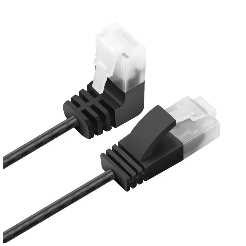 Фото Прямой Угловой Ethernet-кабель cat6, 500 МГц, 1000 Мбит/с, ультратонкий сетевой Lan-кабель RJ45, соединительный кабель Cat 6 для компьютера, маршрутизатора, ноутбука №2