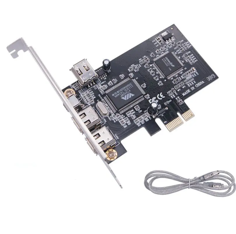 Новая PCIe 1394 карта DV HDV HD видеозахват PCIe 1394 A B FireWire карта 1394 до PCI-e 1X для рабочего стола