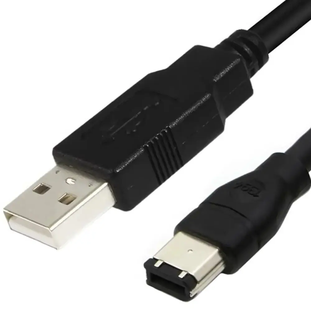Разъем Firewire IEEE 1394 Firewire 6-контактный разъем «папа» на USB 2.0 «папа» Адаптер-конвертер Кабель для ноутбуков Шнур 1,2 м 3 м