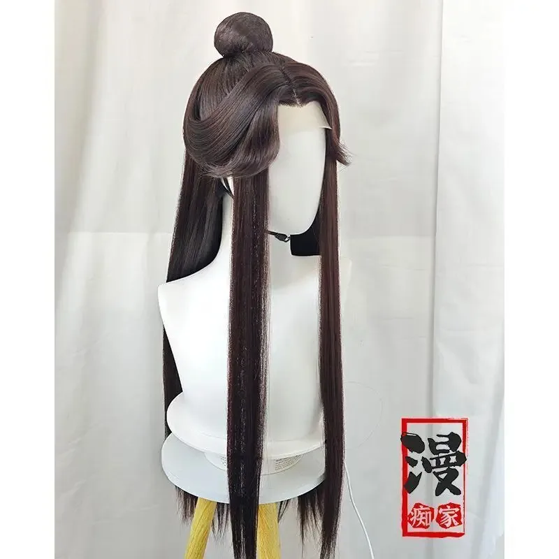 Фото Стайливый Xie Lian Tai Zi Yue Shen Индивидуальный косплей Коричневый Tian Guan Ci Fu Heaven Official’s Blessing Huacheng Cos TGCF Wigx; 4'b,5 №5