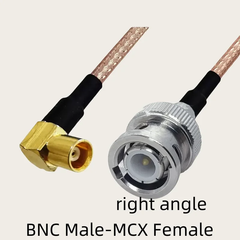 Фото Прямоугольный штекер BNC к MCX и гнездовой разъем RF Коаксиальная перемычка Косичка RG316 Кабель №2