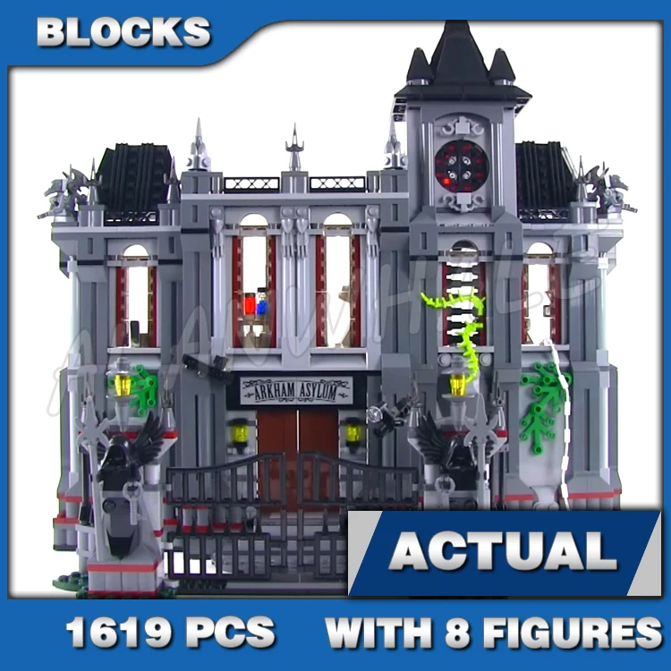 1619 шт. Super Fighter Arkham Asylum Breakout Security Van Gate Джокер Пингвин 07044 Строительные блоки Игрушка, совместимая с моделью