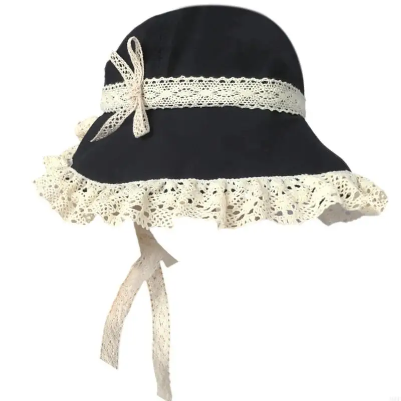 A9bf Элегантная база Millinery Base Victorian Bonnets Base Base Hat Hat Hat Кружевая лента для девочек Women Wintage Pillbox Hat