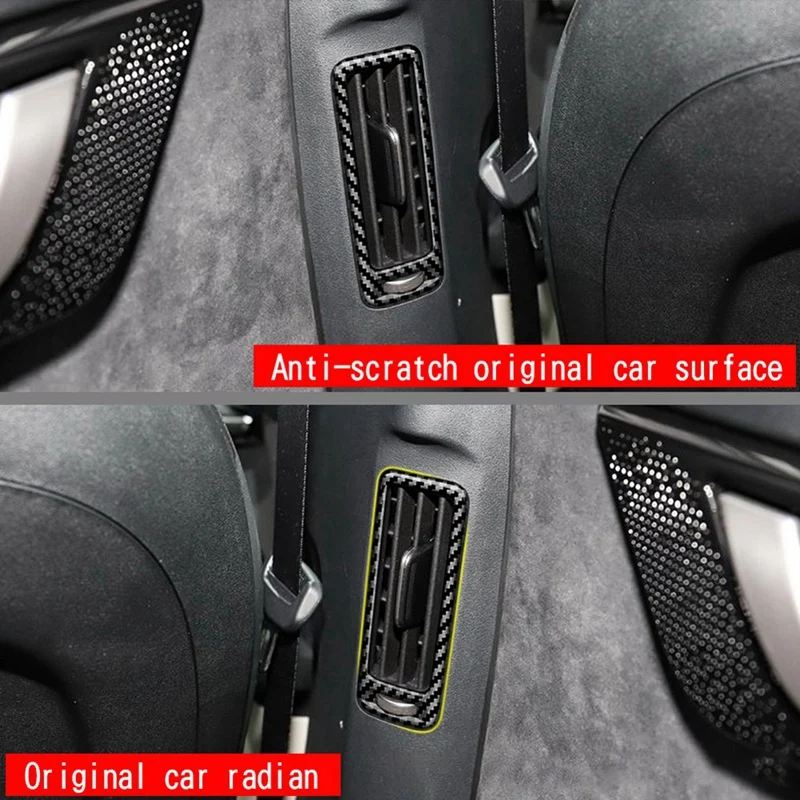 Фото Для KIA EV6, средний выпуск воздуха, рамка, Обложка, отделка, кондиционирование, выход, наклейка, стильные аксессуары из углеродного волокна ... №4