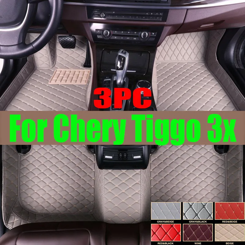 Автомобильный коврик для Chery Tiggo 3x 2 DR3 2017 ~ 2023 2018 2019 Подкладка для ног TPE Внутренний коврик на заказ Аксессуары для коврика