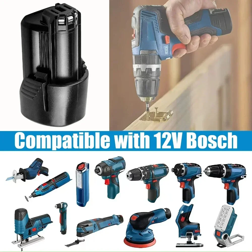 Сменный аккумулятор 3000 мАч, 12 В/10,8 В для серии Bosch BAT411, совместимый с BAT411A/BAT412A/BAT420