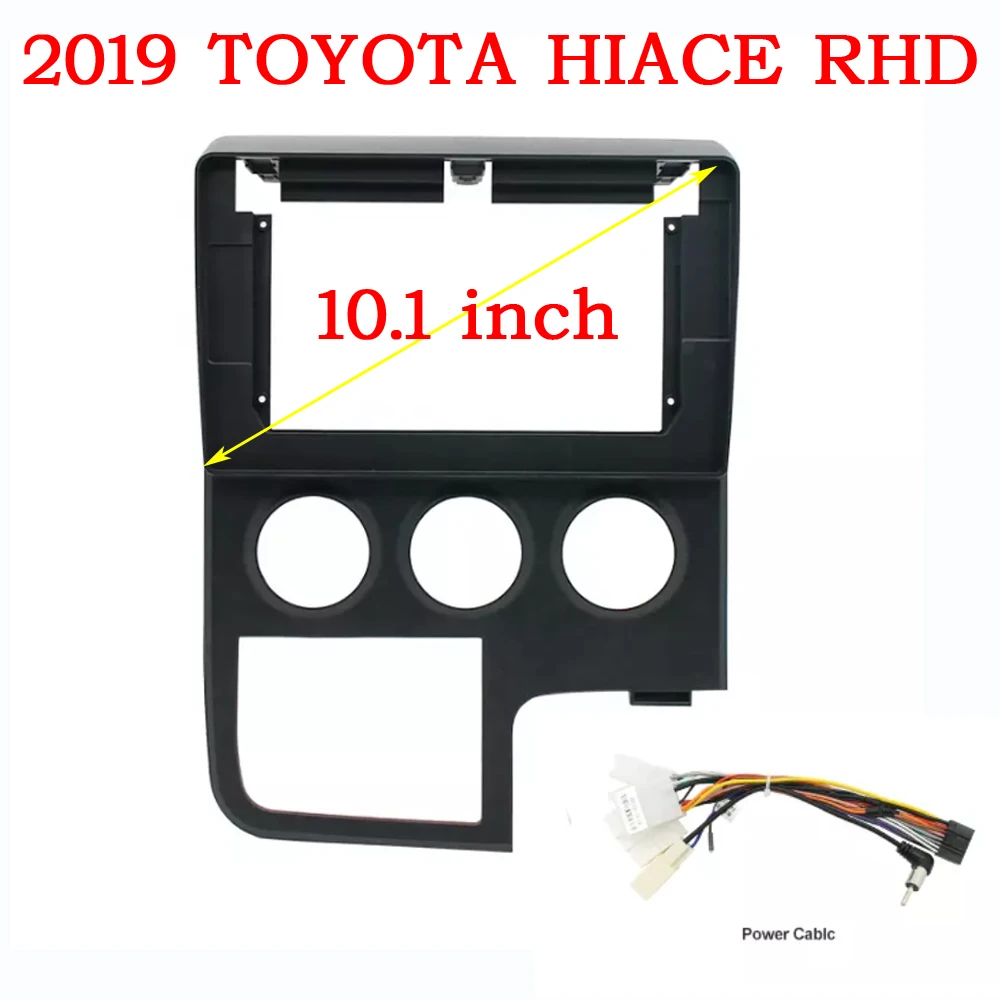 Автомобильная GPS-навигация, стерео для TOYOTA HIACE 2019-2021, RHD-радио, рамка панели, подходит для 2Din 10,1 дюйма, экран головного устройства приборной панели