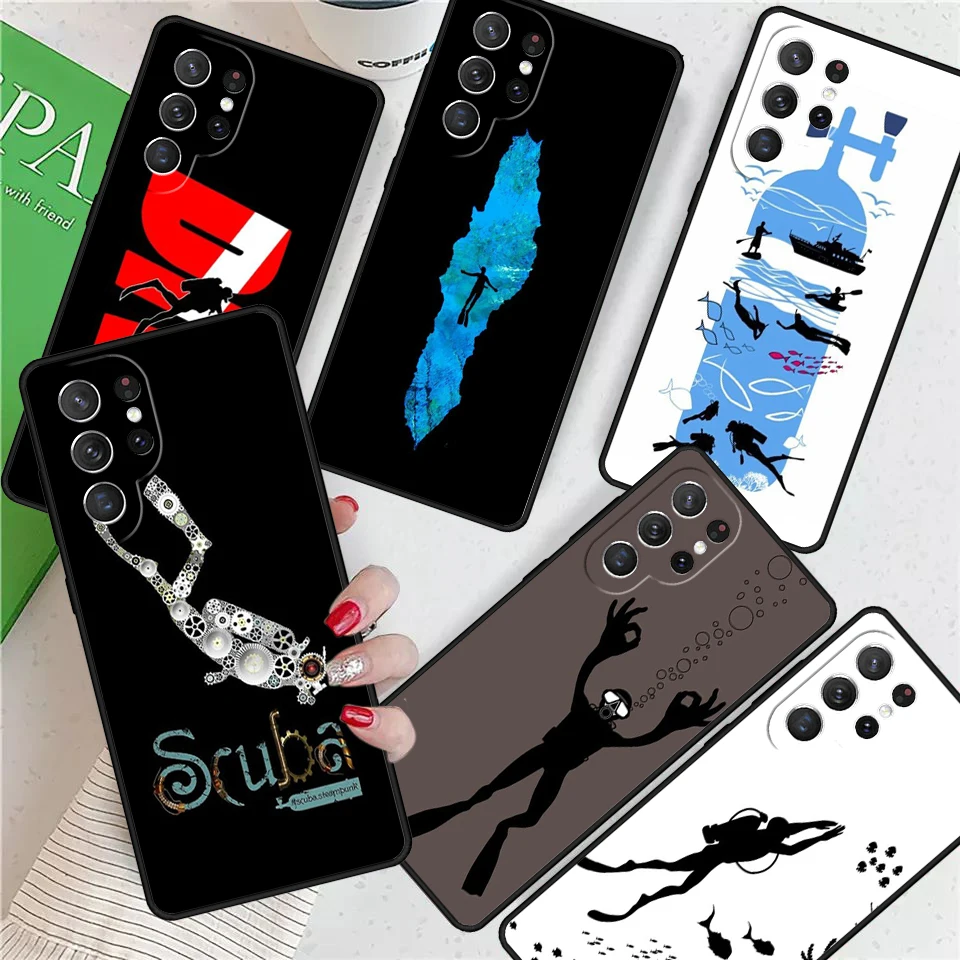 Чехол для телефона для дайвинга с аквалангом для Samsung Galaxy S24 Ultra S21 S22 S8 S9 S10 5G Note 10 20 Plus FE S23