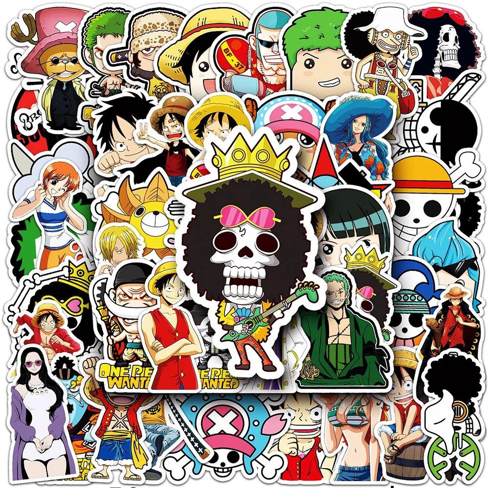 Фото 10/30/50 шт. ONE PIECE аниме наклейки мультфильм наклейки граффити чемодан ноутбук скейтборд автомобиль водостойкие детские забавные наклейки подарок №3