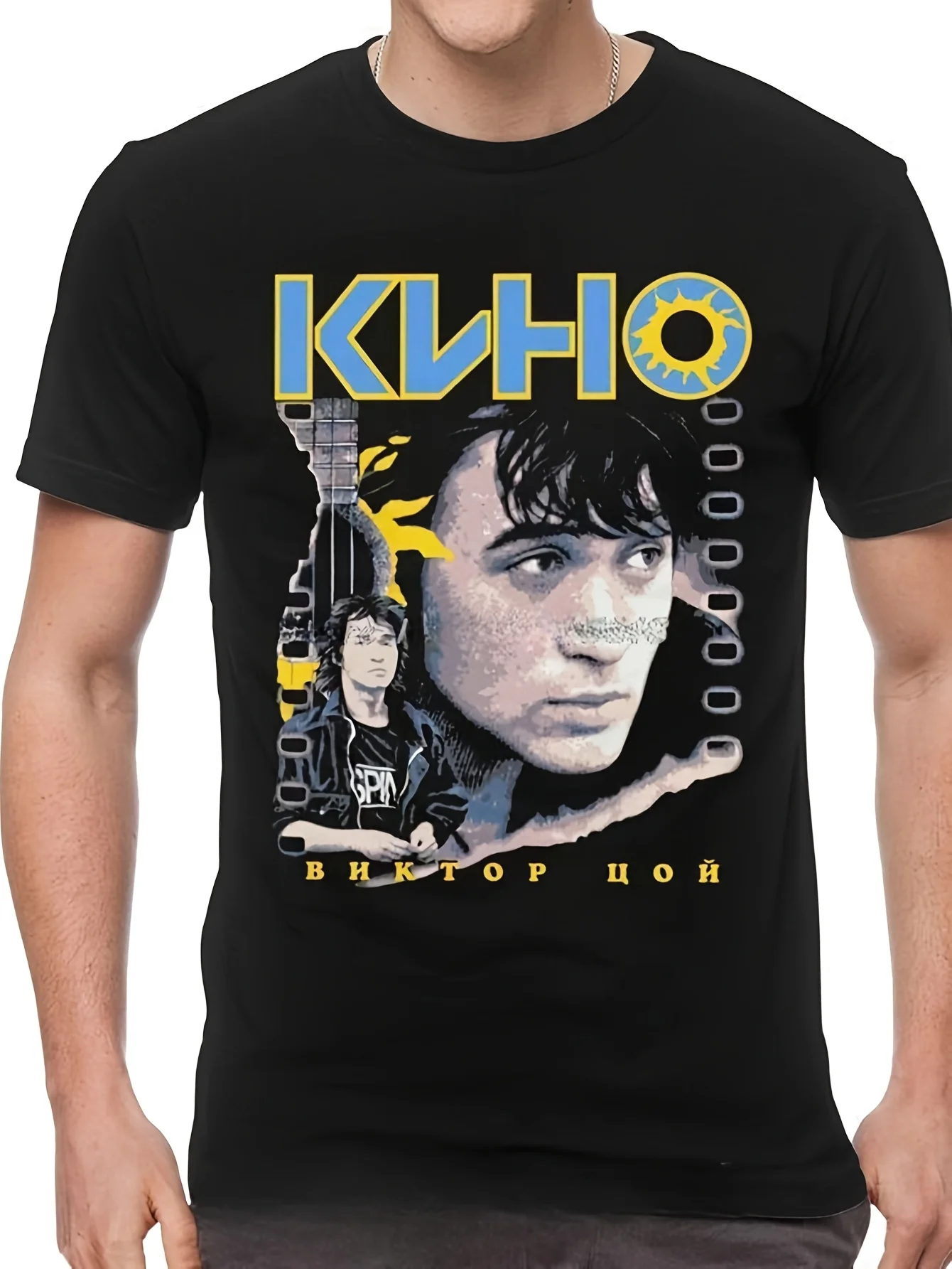 Classic Vintage Viktor Tsoi Kino T-shirt Men Streetwear T Shirt Short Sleeve  Rusian Rock Tshirt Unique Tee Tops