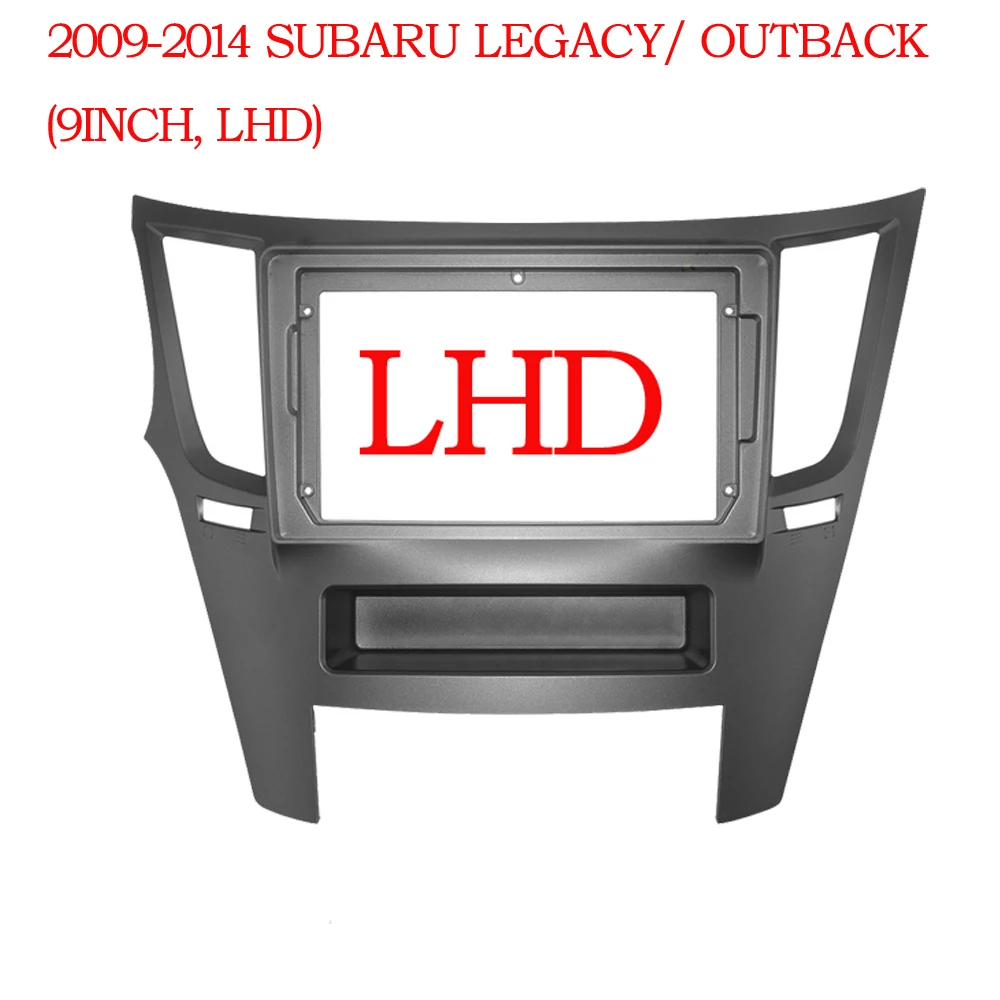 Фото 9-дюймовая автомобильная панель радиоприемника для Subaru Liberty 2009-2014 (правое колесо) Комплект приборной панели лицевой панели консоли Адаптерная пластина Накладка №2