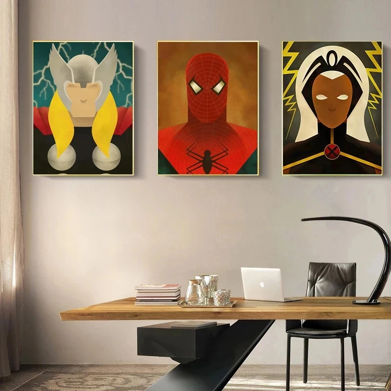Картина на холсте, диснеевский комикс стиль, Тор, Marvel, девушка, шторм, печатный настенный художественный плакат и картина для детской картины