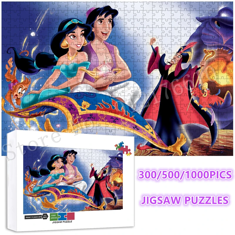 Aladdin Принцесса Жасмин волшебник жафа и попугай 300/500/1000 штук головоломка игра для декомпрессии Обучающие игрушки домашний декор