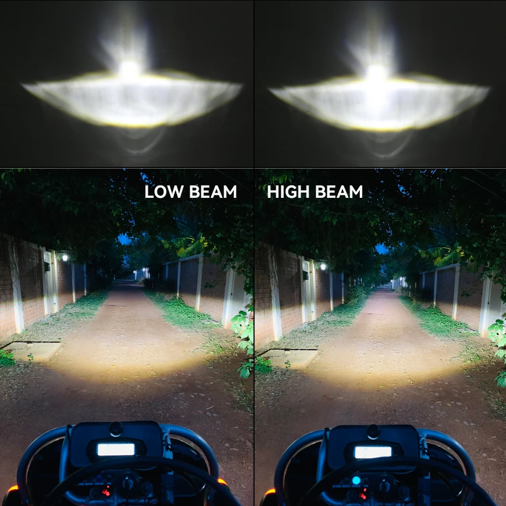Фото Фара 5,75 дюйма, мотоциклетный проектор, светодиодная фара Halo, светодиодная фара для Harley Sportster 1300 1800, проектор, круглая фара №3