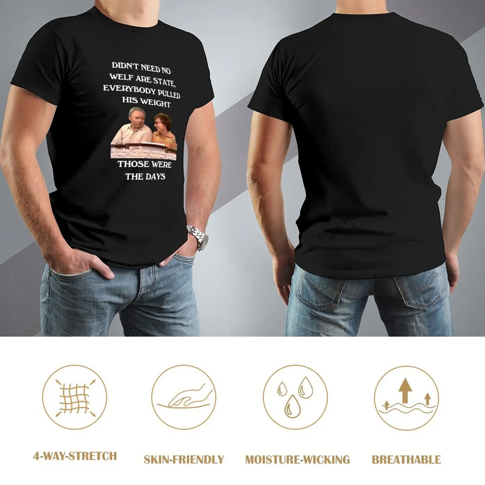 Фото árchíe Búnkér и Edith Búnker Shirt - Консервативная - футболка «Тот были дня» футболка с рисунком роскошная мужская одежда №4