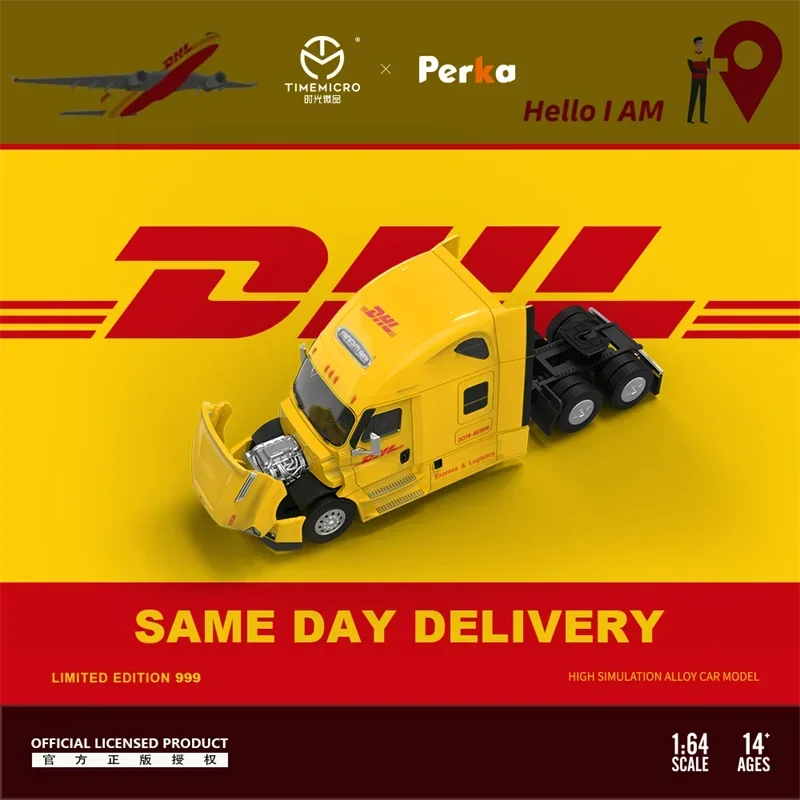 TimeMicro + Perka 1:64 Freiner контейнерный грузовик Limited999 Литая под давлением модель автомобиля (art.: 3920c8b711c18) - 3920c8b711c18