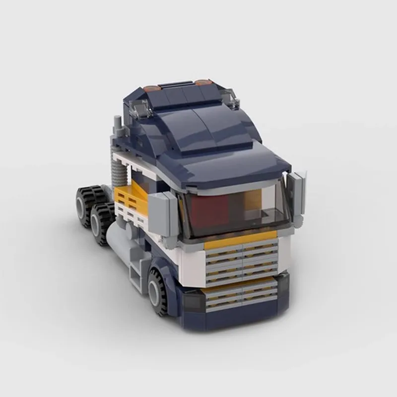 MOC-25080 высокоскоростная головка грузовика, городские автомобили, идея moc, строительные блоки, кирпичи, гоночная техника, творческая сборка своими руками, набор моделей