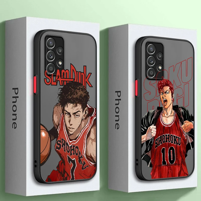 S-Slam Dunk S-Sakuragi самоматовый полупрозрачный чехол для Samsung Note 20 A35 A03 A54 A31 A22 A34 A14 A24 A04 A55