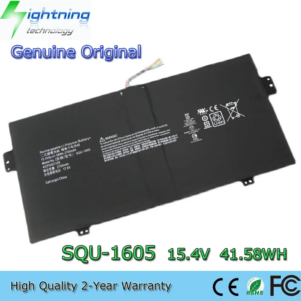 Новый оригинальный аккумулятор для ноутбука SQU-1605 15,4 В 41,58 Втч для Acer Spin 7 SP714-51 SF713-51 Swift 7 S7-371 SF713 SF713-51 и т. д.