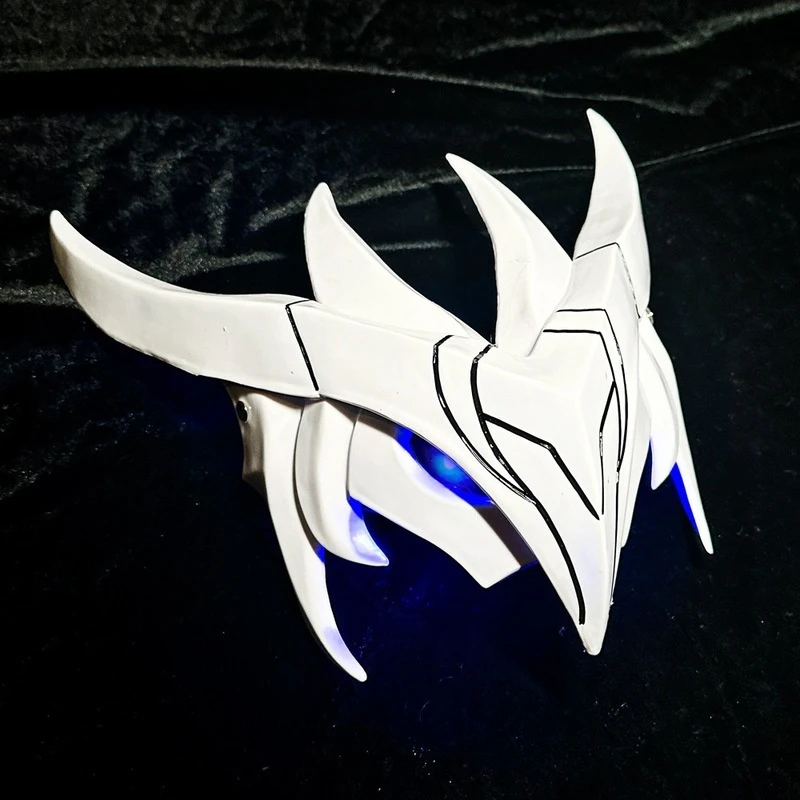 Фото Lol Halloween Pixiv Game League Of Legends Yone Mask Cos Dress Up Ball Люминесцентная смоляная маска Модные игрушки Подарки-сюрпризы №5