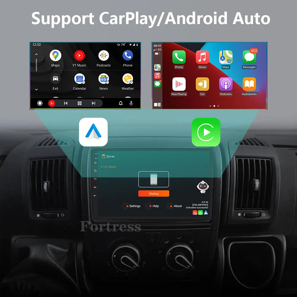 Фото Android 16 для Fiat Ducato 3 2006-2022 для Peugeot Boxer 2 2006-2022 Автомобильный радиоприемник Навигация Мультимедийный видеоплеер Стерео №2