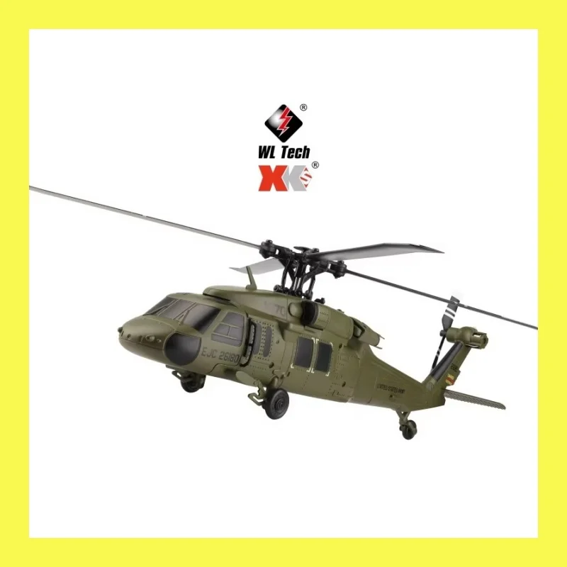 Wltoys K170 Вертолет с дистанционным управлением UH-60L 4-канальные бесщеточные вертолеты с гироскопом и светодиодной подсветкой Прочный самолет Игрушка в подарок
