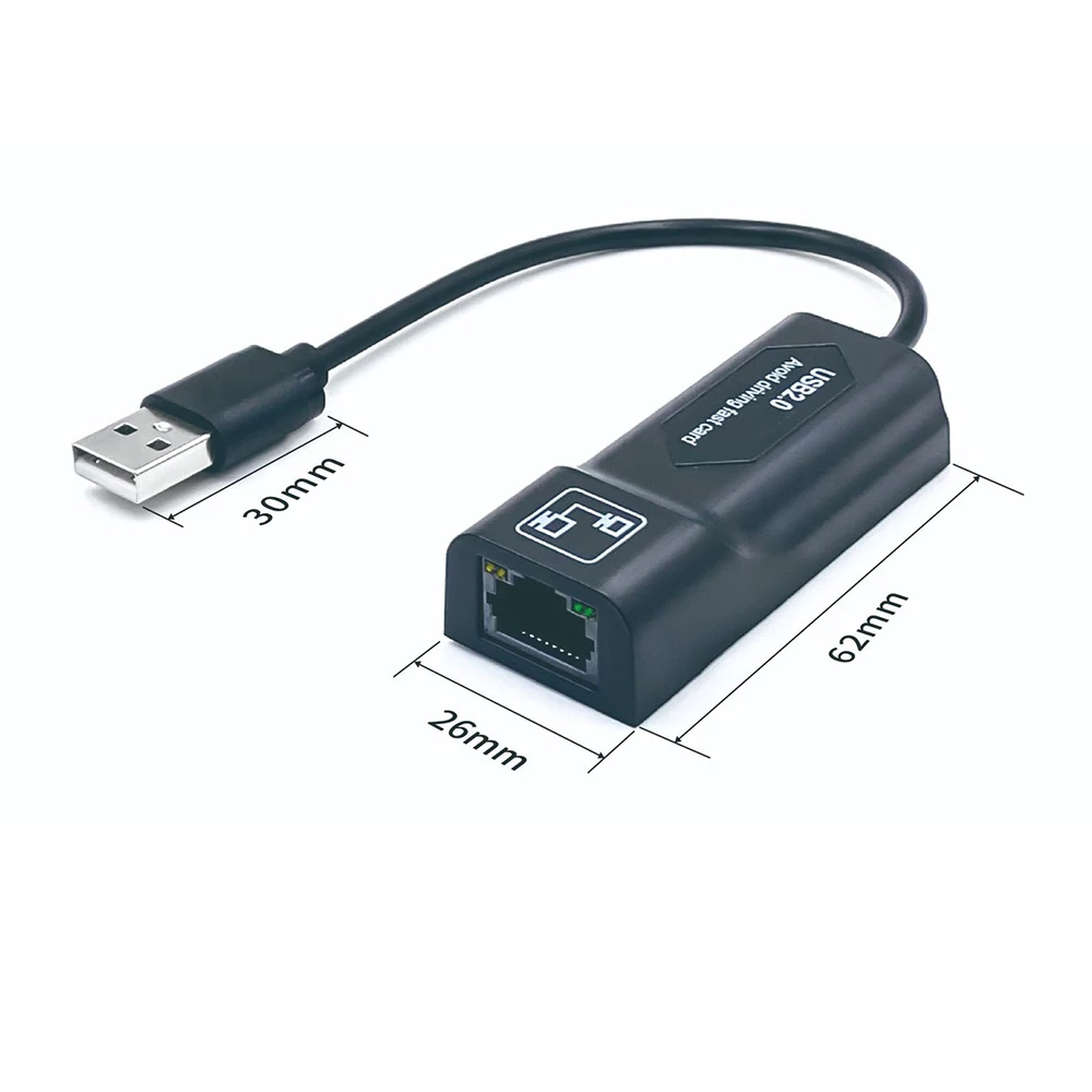 Фото USB 2,0 проводной USB к Rj45 Lan Ethernet адаптер 100 Мбит/с сетевая карта для ПК Windows 10 MAC ноутбука Macbook №5