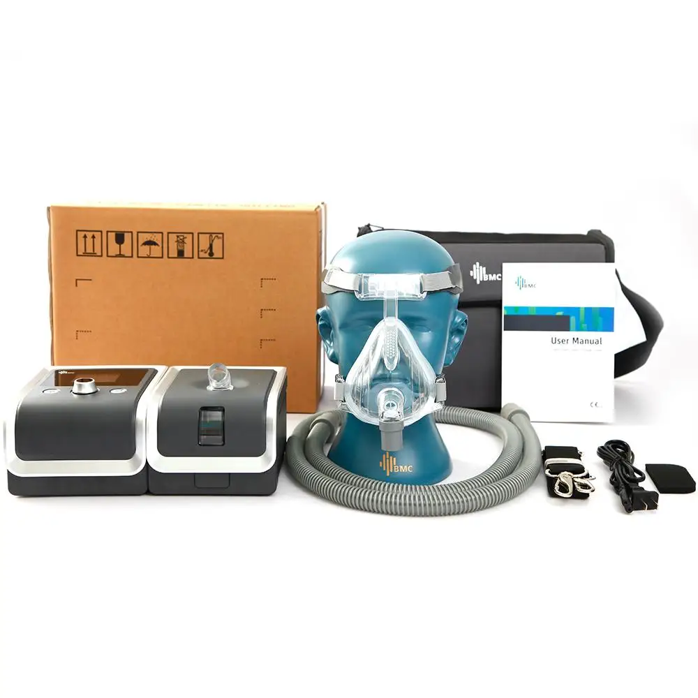 Фото BMC Hot Sale T-25A T-25T Y-30T GII BPAP Bilevel CPAP Therapy Apnea COPD with  Full Face Mask Tube HumidifierBi-level ventilator №3
