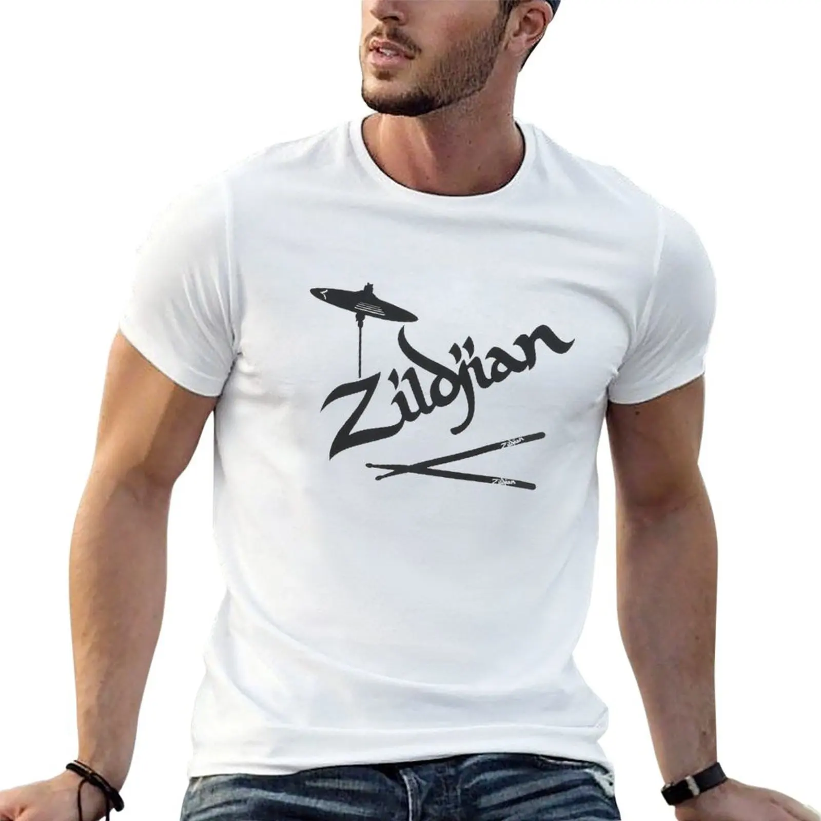 Футболка с тарелками Zildjian, мужские футболки высокого качества, роскошные брендовые забавные футболки, мужская футболка
