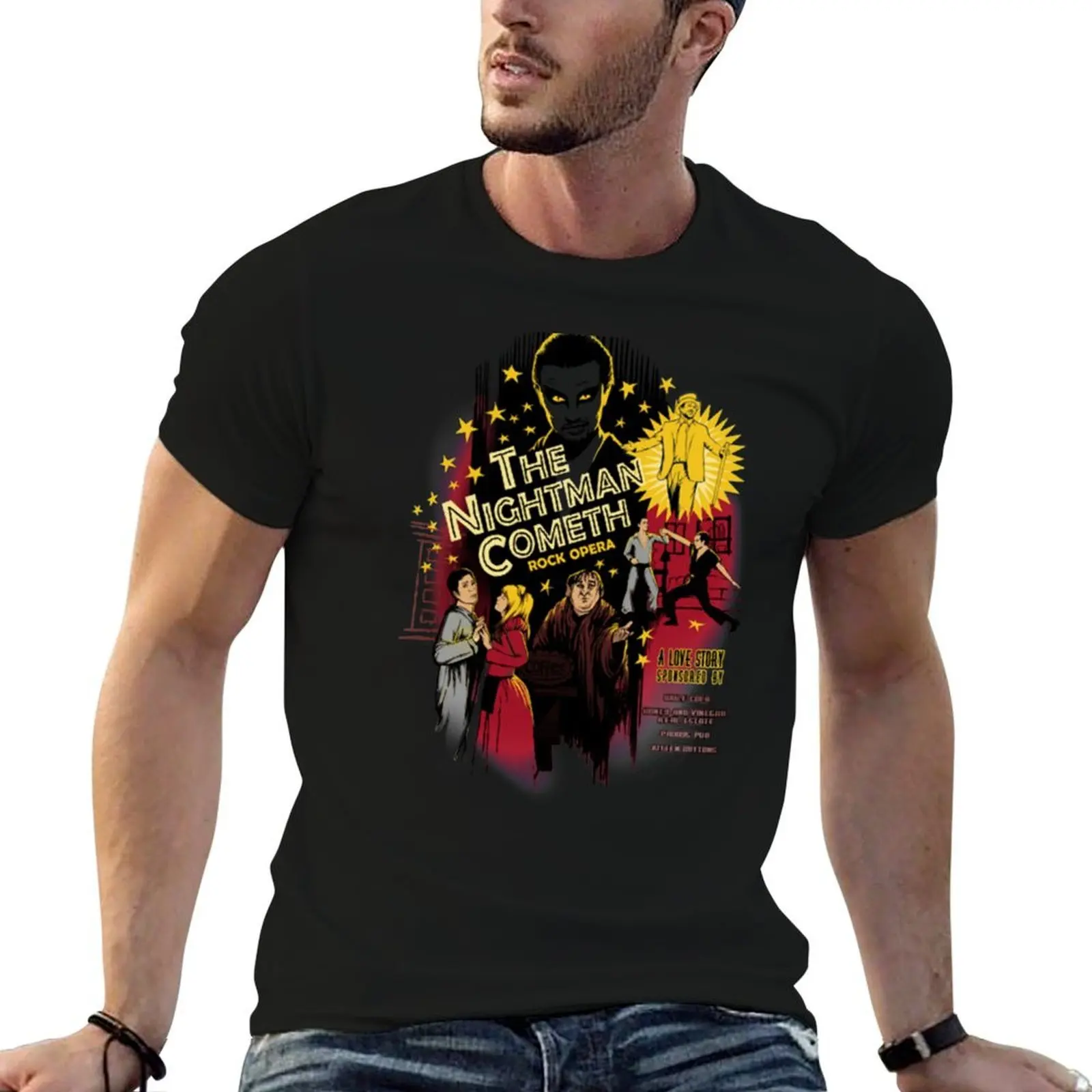 Фото Футболка Nightman Cometh, мужская простая мужская футболка, футболка из 100% хлопка №4