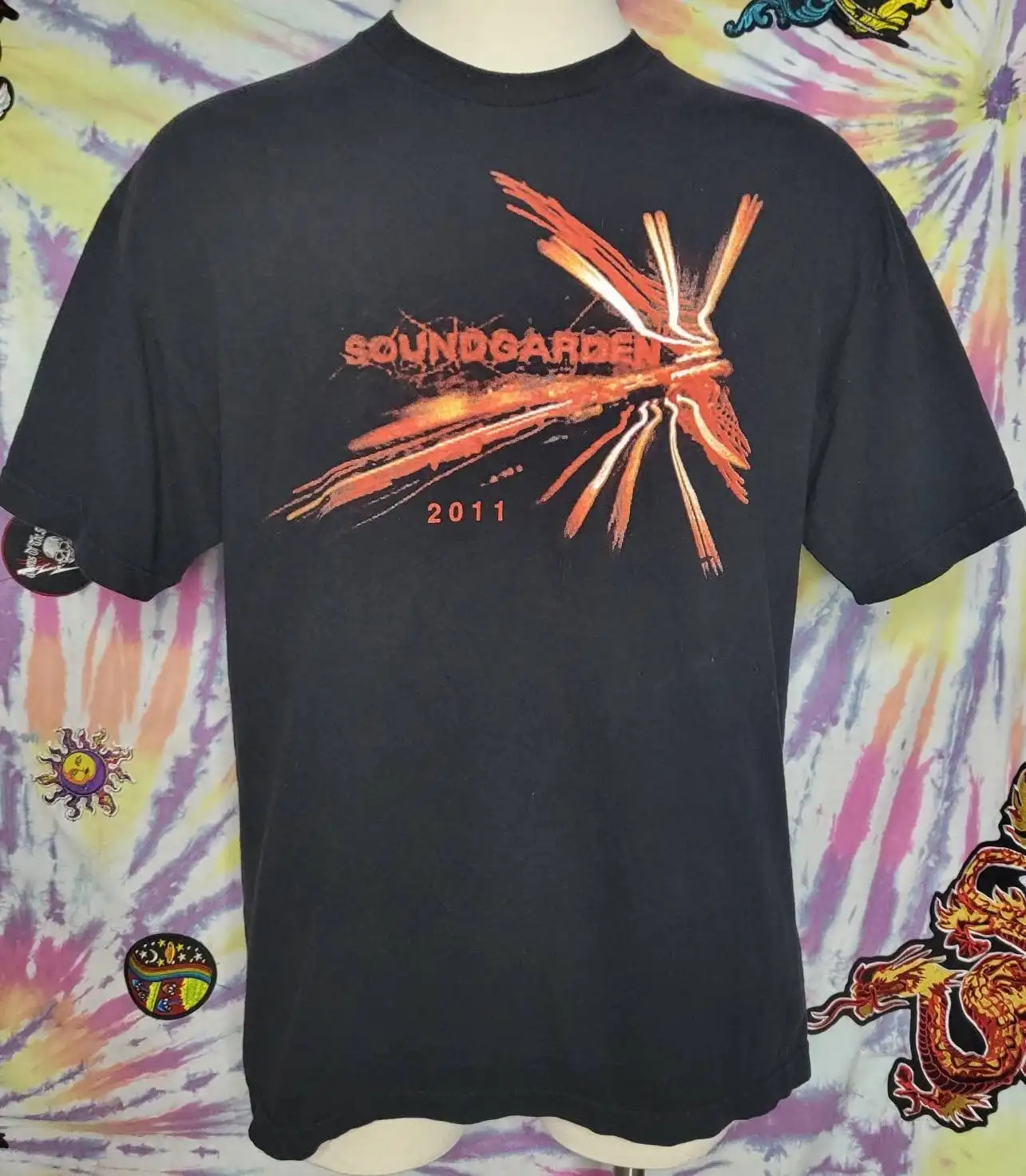 Аутентичная 2011 Футболка Soundgarden Xl для концертных Тур Alstyle