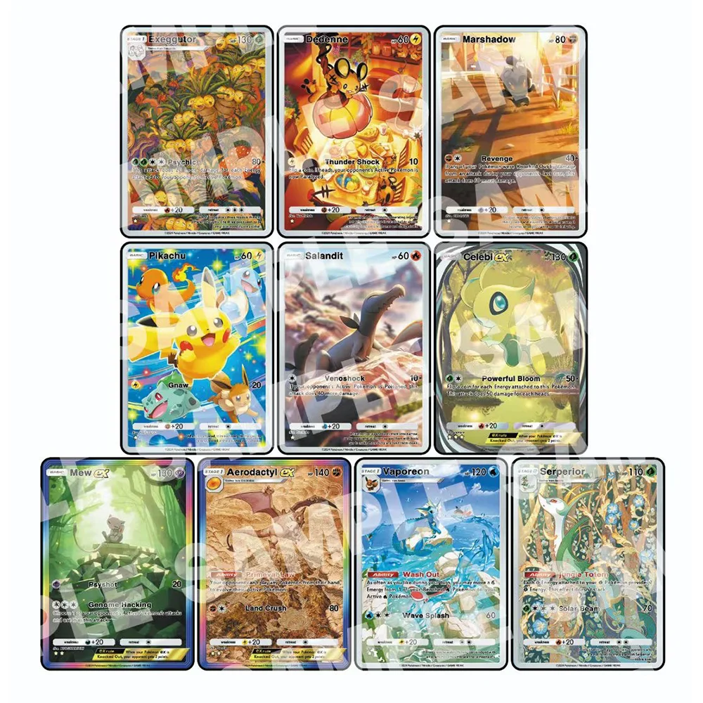Карманная коллекция Daboluo Ptcg, красочные Eevee Umbreon Leafeon Golbat Lapras Gyarados Mewtwo, тисненая текстура, вспышка, подарки для детей (art.: 3920cda333133) - 3920cda333133